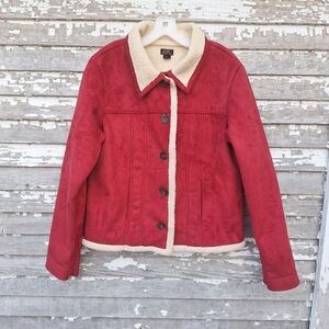 Alps Shearling Lined Jacket Coat Size Large